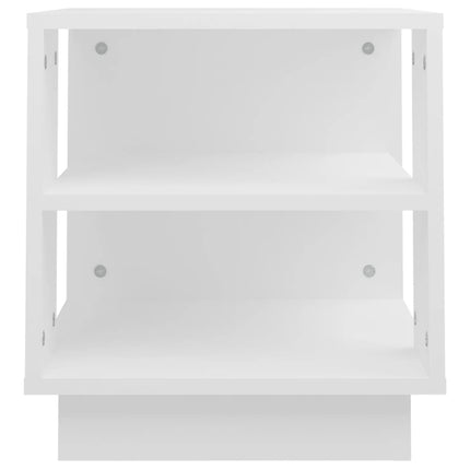 Soffbord vit 40x40x43 cm konstruerat trä