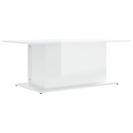 Soffbord vit högglans 102x55,5x40 cm konstruerat trä