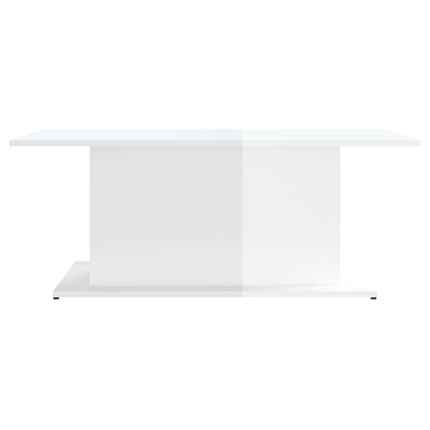 Soffbord vit högglans 102x55,5x40 cm konstruerat trä