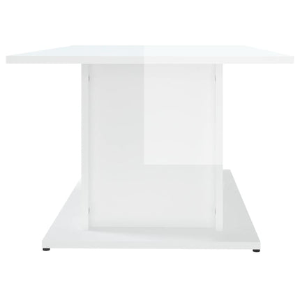 Soffbord vit högglans 102x55,5x40 cm konstruerat trä