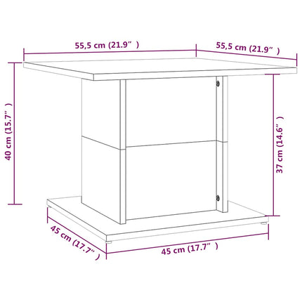 Soffbord svart 55,5x55,5x40 cm konstruerat trä