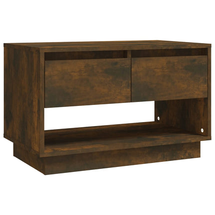 Tv-bänk rökfärgad ek 70x41x44 cm konstruerat trä