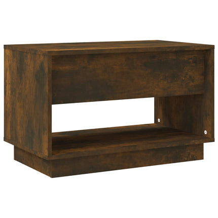 Tv-bänk rökfärgad ek 70x41x44 cm konstruerat trä