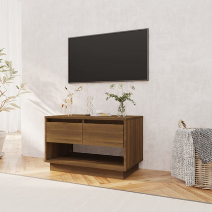 Tv-bänk brun ek 70x41x44 cm konstruerat trä