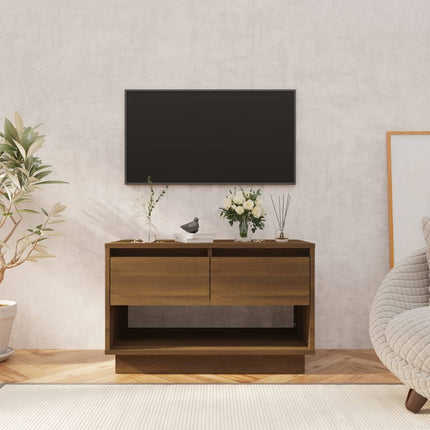Tv-bänk brun ek 70x41x44 cm konstruerat trä