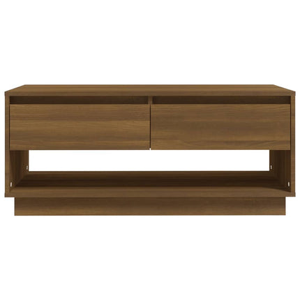 Soffbord brun ek 102,5x55x44 cm konstruerat trä
