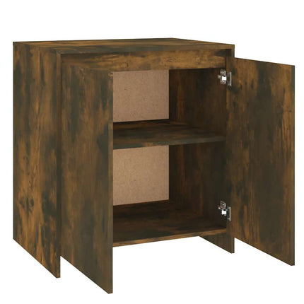 Skänk rökfärgad ek 70x41x75 cm konstruerat trä