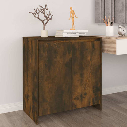 Skänk rökfärgad ek 70x41x75 cm konstruerat trä