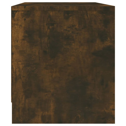 Tv-bänk rökfärgad ek 90x35x40 cm konstruerat trä