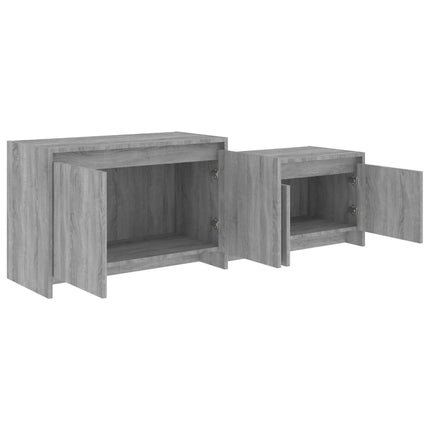 Tv-bänk grå sonoma 146,5x35x50 cm konstruerat trä
