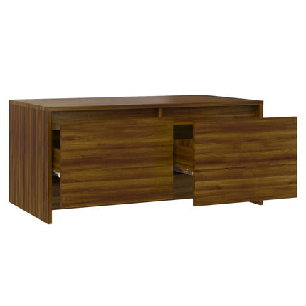 Soffbord brun ek 90x50x41,5 cm konstruerat trä