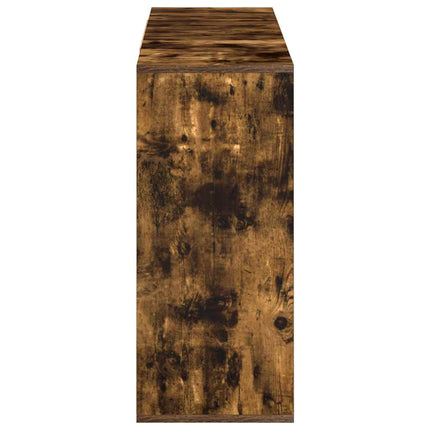Skänk rökfärgad ek 120x30x75 cm konstruerat trä