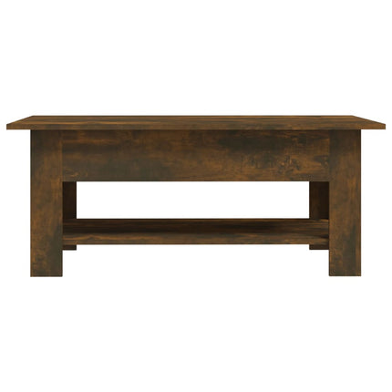 Soffbord rökfärgad ek 102x55x42 cm konstruerat trä