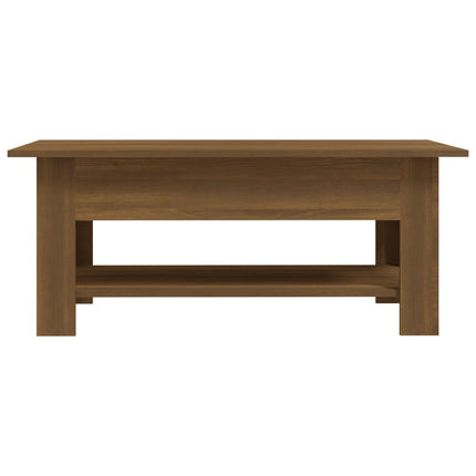 Soffbord brun ek 102x55x42 cm konstruerat trä