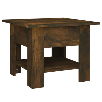 Soffbord rökfärgad ek 55x55x42 cm konstruerat trä