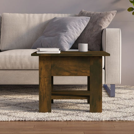 Soffbord rökfärgad ek 55x55x42 cm konstruerat trä