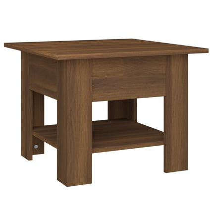 Soffbord brun ek 55x55x42 cm konstruerat trä