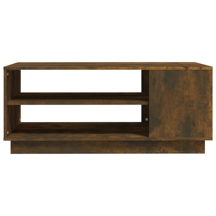 Soffbord rökfärgad ek 102x55x43 cm konstruerat trä