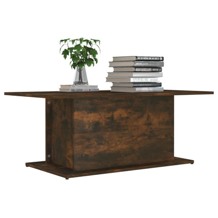 Soffbord rökfärgad ek 102x55,5x40 cm konstruerat trä