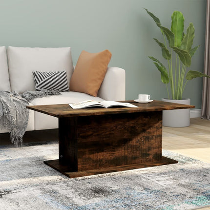 Soffbord rökfärgad ek 102x55,5x40 cm konstruerat trä