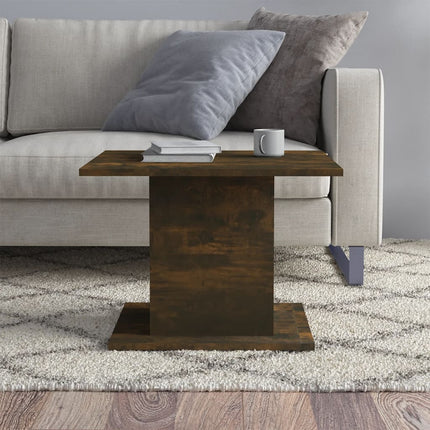 Soffbord rökfärgad ek 55,5x55,5x40 cm konstruerat trä