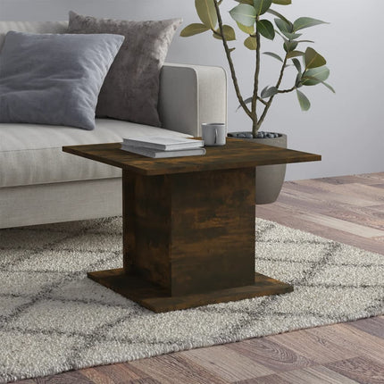 Soffbord rökfärgad ek 55,5x55,5x40 cm konstruerat trä