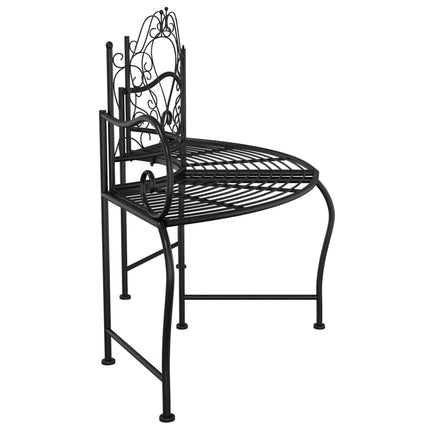 Trädbänk 150 cm svart stål