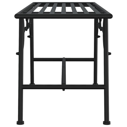 Trädbänk 110 cm svart stål