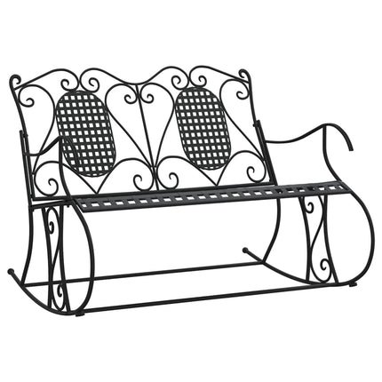 Gungbänk 2-sits 113 cm svart stål
