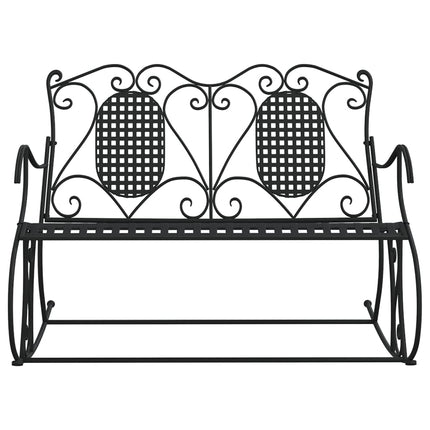 Gungbänk 2-sits 113 cm svart stål