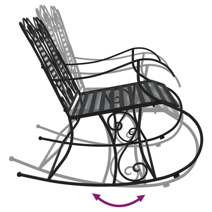 Gungbänk 2-sits 113 cm svart stål
