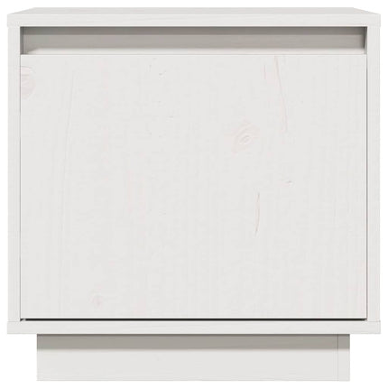 Sängbord vit 40x30x40 cm massiv furu