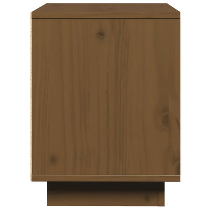 Sängbord 2 st honungsbrun 40x30x40 cm massiv furu