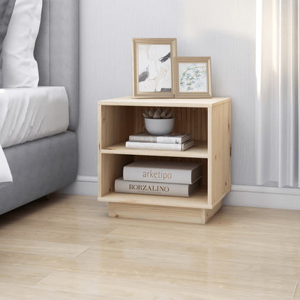 Sängbord 2 st 40x34x40 cm massivt furuträ