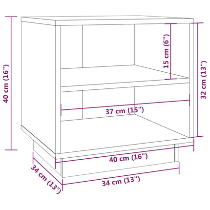 Sängbord 2 st 40x34x40 cm massivt furuträ