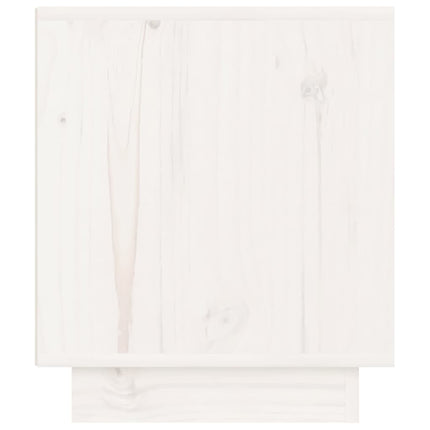 Sängbord 2 st vit 40x34x40 cm massiv furu