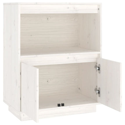 Skänk vit 60x34x75 cm massiv furu
