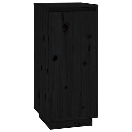 Skoskåp svart 35x35x80 cm massiv furu