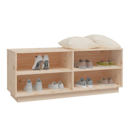 Skoskåp 110x34x45 cm massiv furu