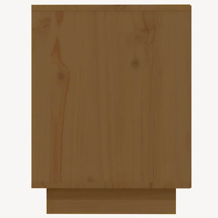 Skoskåp honungsbrun 110x34x45 cm massiv furu