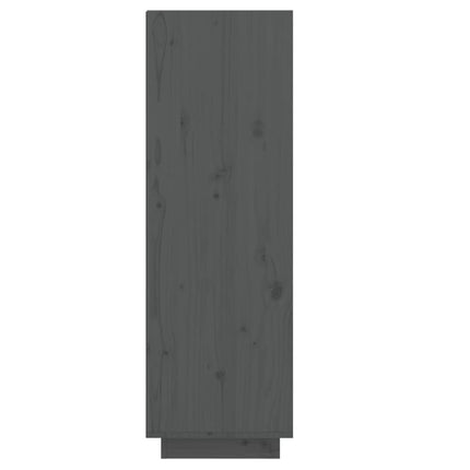 Skoskåp grå 30x34x105 cm massiv furu