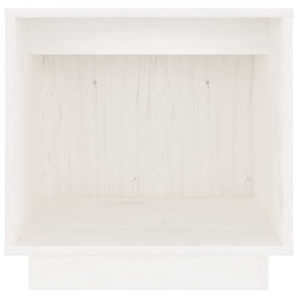 Sängbord vit 40x30x40 cm massiv furu