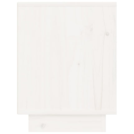 Sängbord vit 40x30x40 cm massiv furu