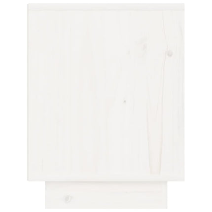 Sängbord 2 st vit 40x30x40 cm massiv furu