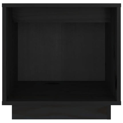 Sängbord 2 st svart 40x30x40 cm massiv furu