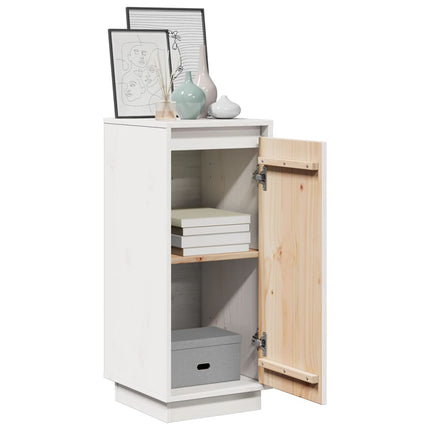 Skänkar 2 st vit 31,5x34x75 cm massiv furu