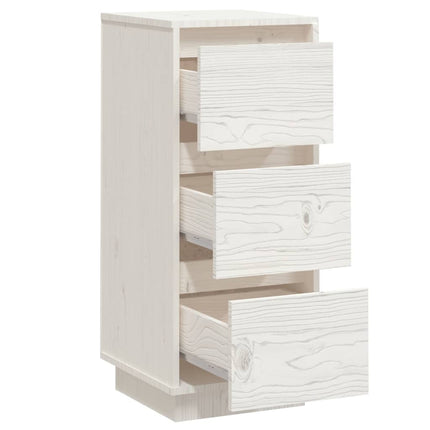Skänk vit 32x34x75 cm massiv furu