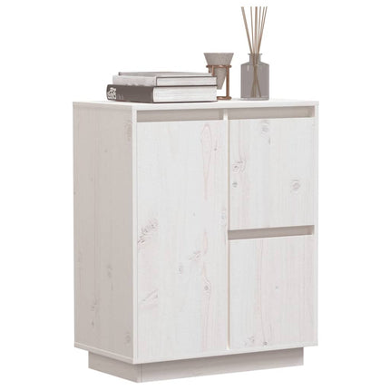 Skänk vit 60x34x75 cm massiv furu