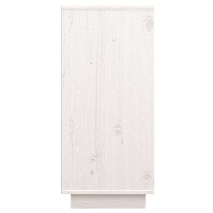 Skänk vit 60x34x75 cm massiv furu