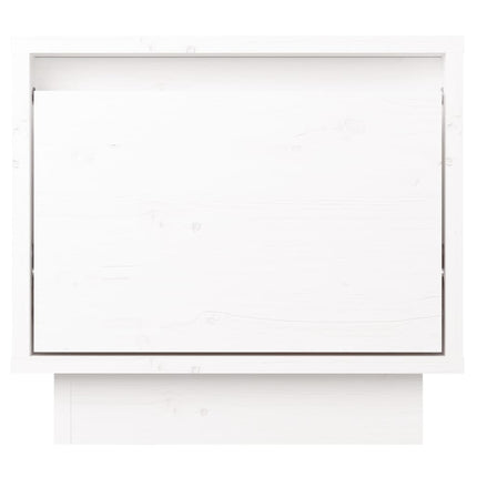 Sängbord 2 st vit 35x34x32 cm massiv furu